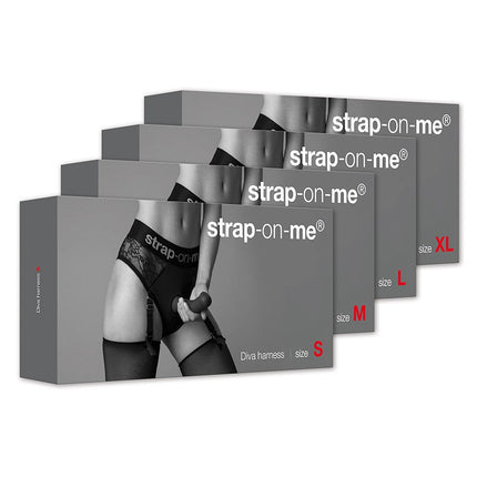 Strap-On-Me - Comfortabel Pegging/Voorbinddildo Harnas Van Microfiber En Elastisch Kant Diva-Erotiekvoordeel.nl