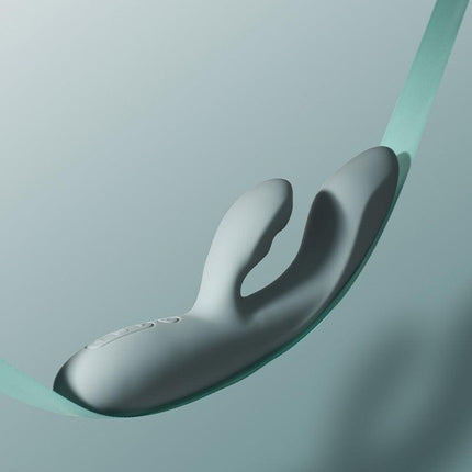 Svakom - Chika - Verwarmende Rabbit Vibrator - Tarzan Vibrator - Met App Control - Lichtgrijs-Erotiekvoordeel.nl