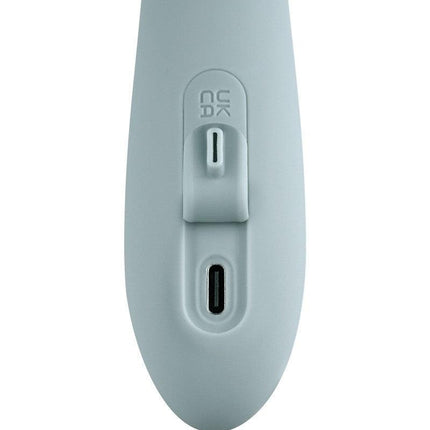 Svakom - Chika - Verwarmende Rabbit Vibrator - Tarzan Vibrator - Met App Control - Lichtgrijs-Erotiekvoordeel.nl
