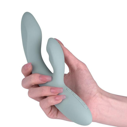 Svakom - Chika - Verwarmende Rabbit Vibrator - Tarzan Vibrator - Met App Control - Lichtgrijs-Erotiekvoordeel.nl