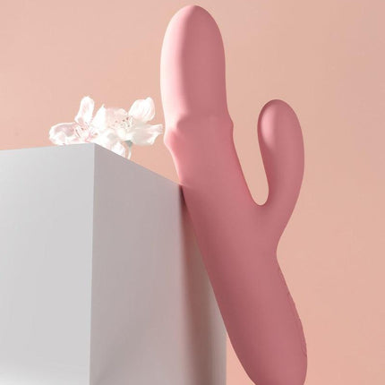 Svakom - Mora Neo - Interactieve Rabbit Vibrator met stotende kralen-ring - App Control - Roze-Erotiekvoordeel.nl