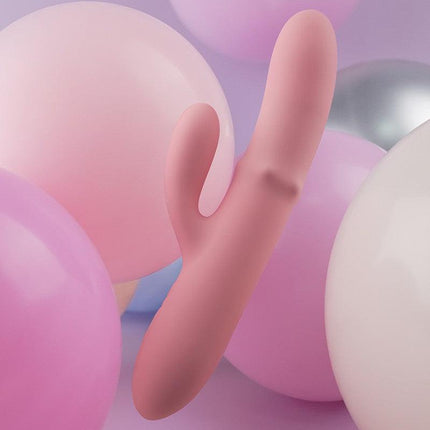 Svakom - Mora Neo - Interactieve Rabbit Vibrator met stotende kralen-ring - App Control - Roze-Erotiekvoordeel.nl