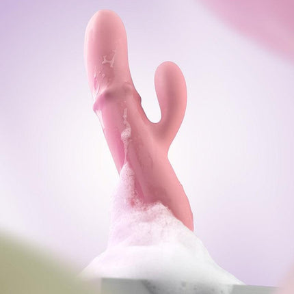 Svakom - Mora Neo - Interactieve Rabbit Vibrator met stotende kralen-ring - App Control - Roze-Erotiekvoordeel.nl