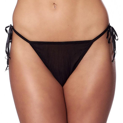 Amorable - Tanga Slip - Zwart Fantasie Kant-Erotiekvoordeel.nl