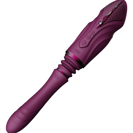 Zalo - Sesh - Verwarmende Stotende Vibrator met Afstandsbediening - Amethyst Paars-Erotiekvoordeel.nl