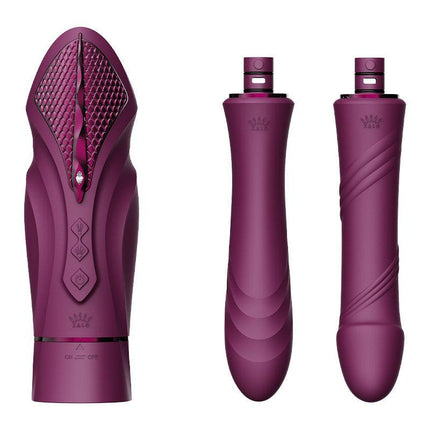 Zalo - Sesh - Verwarmende Stotende Vibrator met Afstandsbediening - Amethyst Paars-Erotiekvoordeel.nl