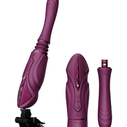 Zalo - Sesh - Verwarmende Stotende Vibrator met Afstandsbediening - Amethyst Paars-Erotiekvoordeel.nl
