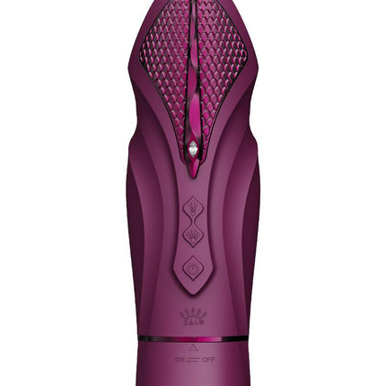 Zalo - Sesh - Verwarmende Stotende Vibrator met Afstandsbediening - Amethyst Paars-Erotiekvoordeel.nl