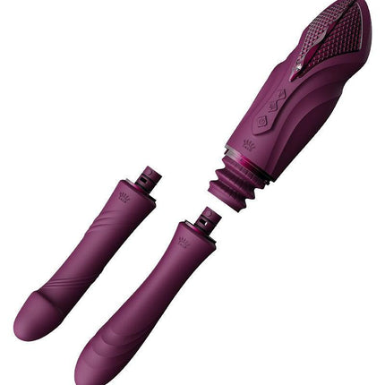 Zalo - Sesh - Verwarmende Stotende Vibrator met Afstandsbediening - Amethyst Paars-Erotiekvoordeel.nl