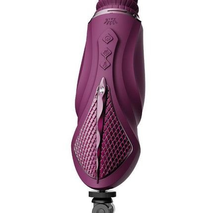 Zalo - Sesh - Verwarmende Stotende Vibrator met Afstandsbediening - Amethyst Paars-Erotiekvoordeel.nl
