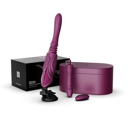 Zalo - Sesh - Verwarmende Stotende Vibrator met Afstandsbediening - Amethyst Paars-Erotiekvoordeel.nl