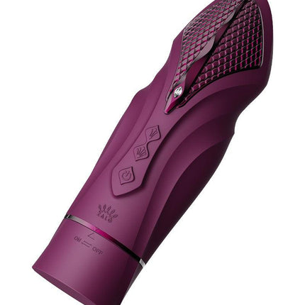 Zalo - Sesh - Verwarmende Stotende Vibrator met Afstandsbediening - Amethyst Paars-Erotiekvoordeel.nl