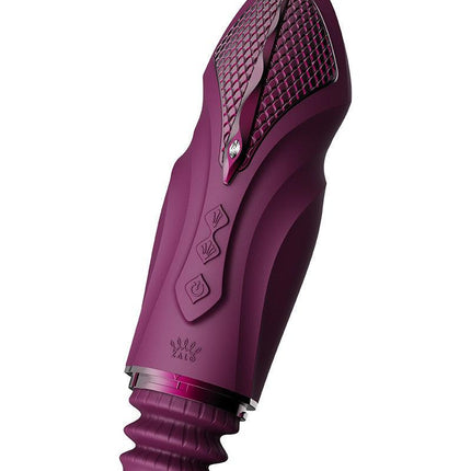 Zalo - Sesh - Verwarmende Stotende Vibrator met Afstandsbediening - Amethyst Paars-Erotiekvoordeel.nl