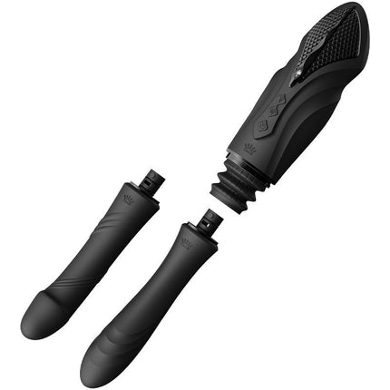 Zalo - Sesh - Verwarmende Stotende Vibrator met Afstandsbediening - Obsidian Zwart-Erotiekvoordeel.nl