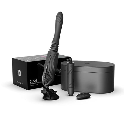 Zalo - Sesh - Verwarmende Stotende Vibrator met Afstandsbediening - Obsidian Zwart-Erotiekvoordeel.nl