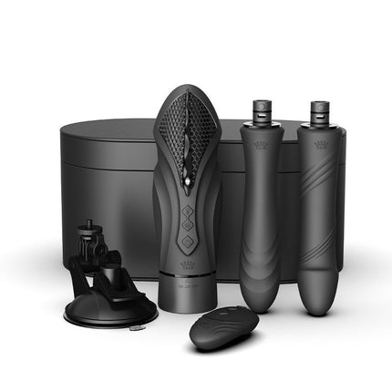 Zalo - Sesh - Verwarmende Stotende Vibrator met Afstandsbediening - Obsidian Zwart-Erotiekvoordeel.nl