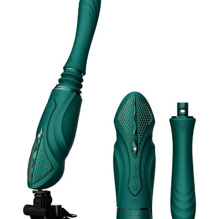 Zalo - Sesh - Verwarmende Stotende Vibrator met Afstandsbediening - Smaragd Groen-Erotiekvoordeel.nl