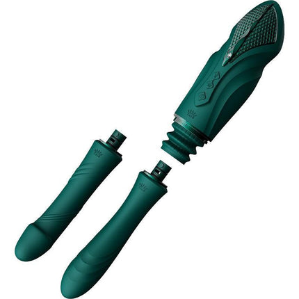 Zalo - Sesh - Verwarmende Stotende Vibrator met Afstandsbediening - Smaragd Groen-Erotiekvoordeel.nl