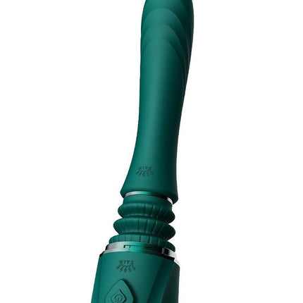 Zalo - Sesh - Verwarmende Stotende Vibrator met Afstandsbediening - Smaragd Groen-Erotiekvoordeel.nl