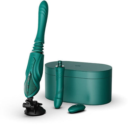 Zalo - Sesh - Verwarmende Stotende Vibrator met Afstandsbediening - Smaragd Groen-Erotiekvoordeel.nl
