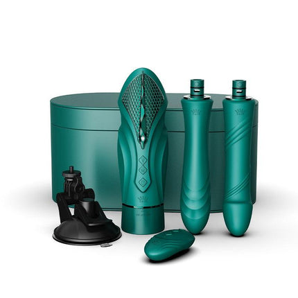 Zalo - Sesh - Verwarmende Stotende Vibrator met Afstandsbediening - Smaragd Groen-Erotiekvoordeel.nl
