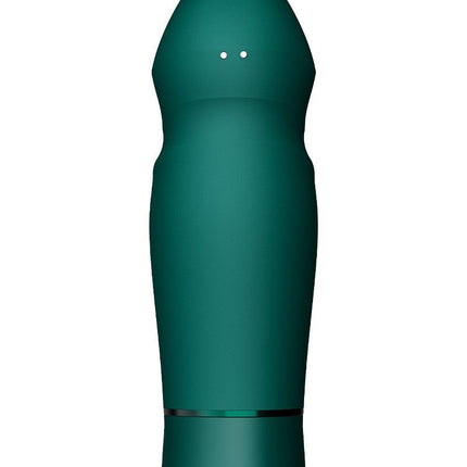 Zalo - Sesh - Verwarmende Stotende Vibrator met Afstandsbediening - Smaragd Groen-Erotiekvoordeel.nl