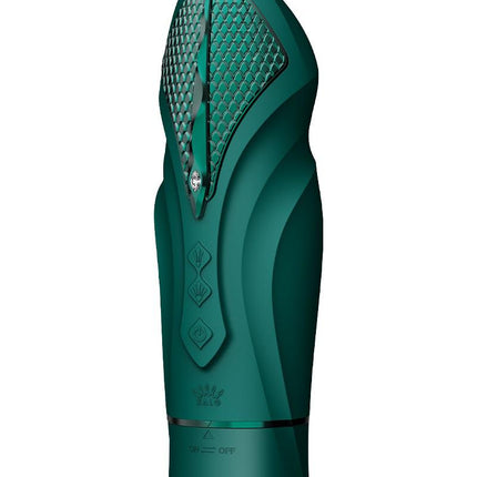 Zalo - Sesh - Verwarmende Stotende Vibrator met Afstandsbediening - Smaragd Groen-Erotiekvoordeel.nl