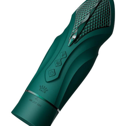 Zalo - Sesh - Verwarmende Stotende Vibrator met Afstandsbediening - Smaragd Groen-Erotiekvoordeel.nl