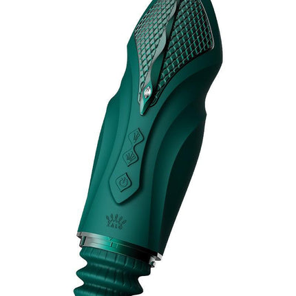 Zalo - Sesh - Verwarmende Stotende Vibrator met Afstandsbediening - Smaragd Groen-Erotiekvoordeel.nl