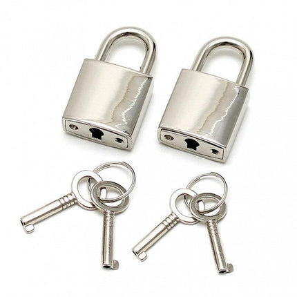 2 hangslotjes voor BDSM boeien en bondagespel - Erotiekvoordeel.nl