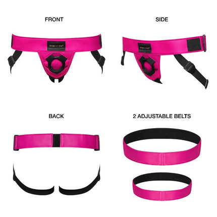 Strap-On-Me - Strapon Harnas PVC Leatherette Curious - metallic roze