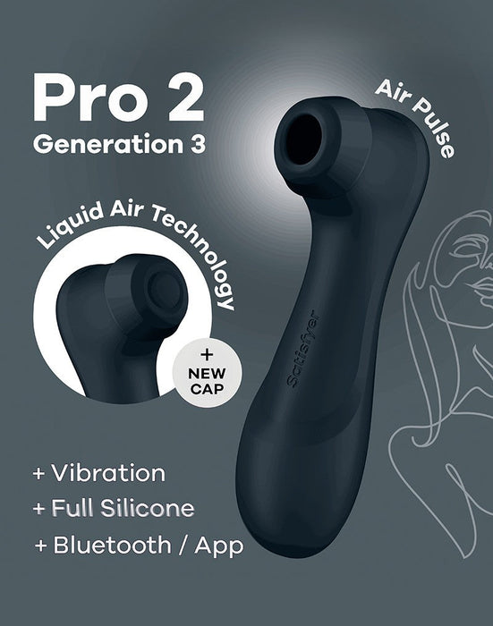 Satisfyer - Pro 2 Generation 3 Luchtdruk Vibrator - Zwart