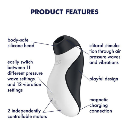 Satisfyer - Orca Vibrador de aire - Negro/Blanco