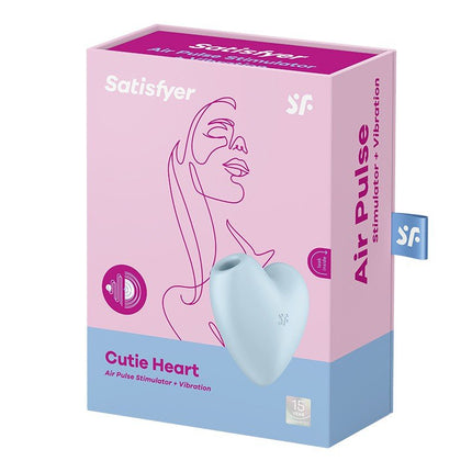 Satisfyer Vibrateur à pression d'air CUTIE HEART - bleu clair