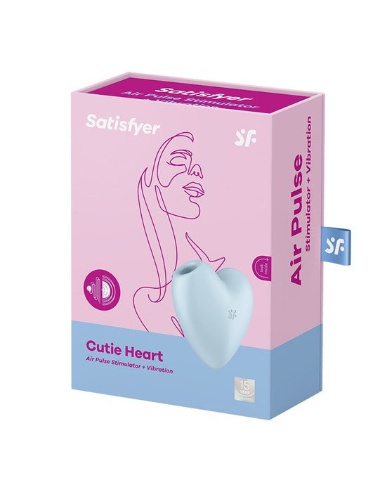 Satisfyer Air pressure vibrator CUTIE HEART - light blue