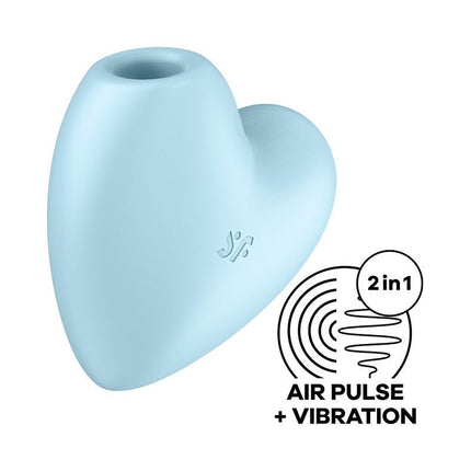 Satisfyer Vibrateur à pression d'air CUTIE HEART - bleu clair