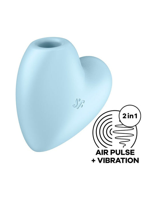 Satisfyer Vibrateur à pression d'air CUTIE HEART - bleu clair