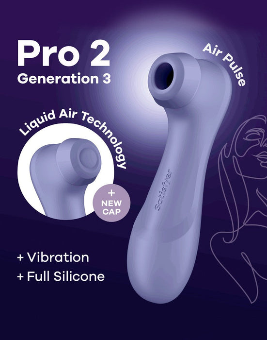 Satisfyer - Vibromasseur à pression d'air Pro 2 Generation 3 - Lilas