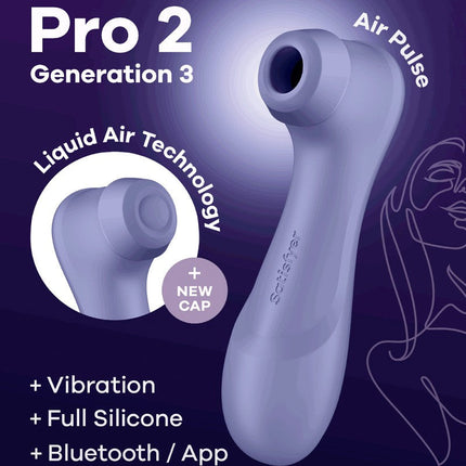 Satisfyer - Pro 2 Generation 3 Luchtdruk Vibrator Met App Control - Lila