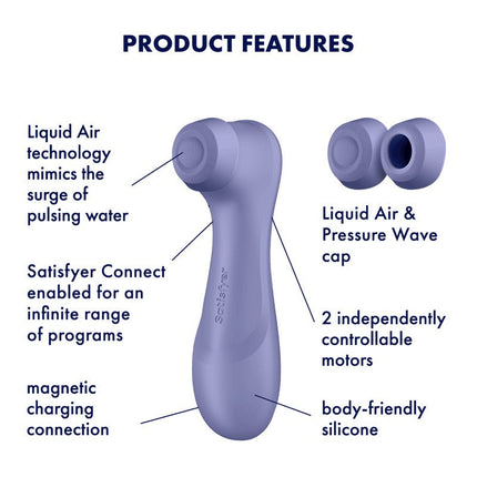 Satisfyer - Pro 2 Generation 3 Luchtdruk Vibrator Met App Control - Lila