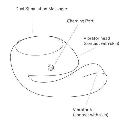 LELO Ida Wave dual stimulation vibrador con tecnología de movimiento ondulado y control APP - negro