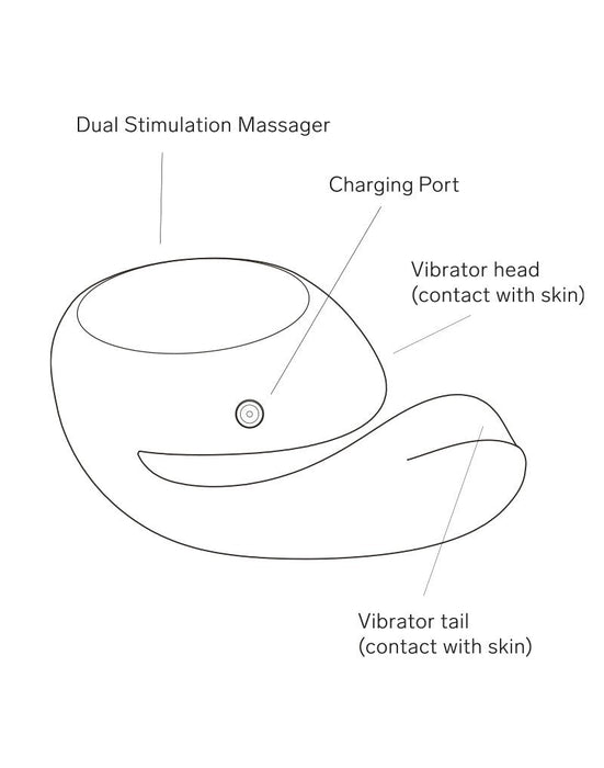 LELO Ida Wave dual stimulationc Vibrator mit Wellenbewegungstechnologie und APP-Steuerung - schwarz