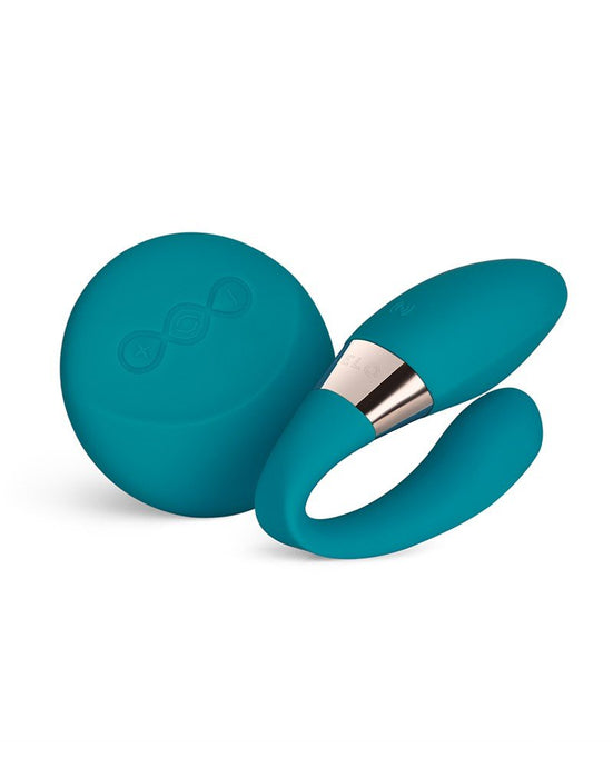 LELO Tiani Duo Vibrateur de couple avec télécommande - turquoise
