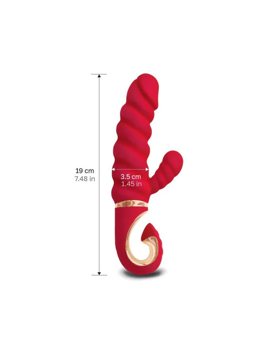 G-Vibe - G-Candy Mini Vibrador Conejo Acanalado - Rojo