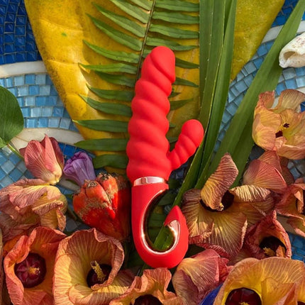 G-Vibe - G-Candy Mini Gerippter Rabbit Vibrator - Rot