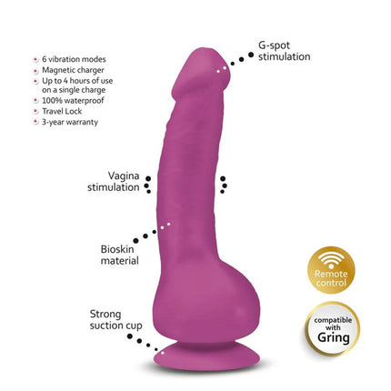 G-Vibe - G-Real Mini Vibrerende Dildo - Fuchsia Roze