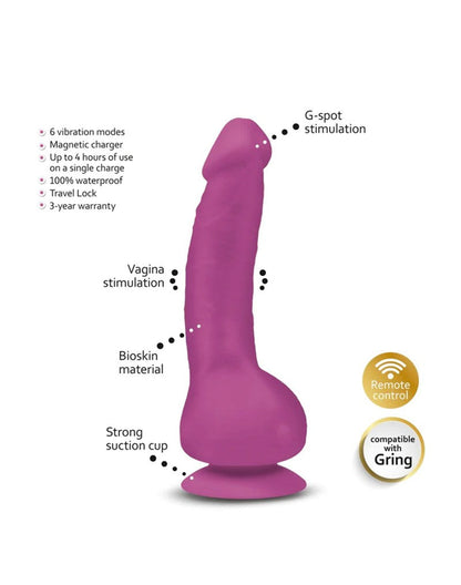 G-Vibe - G-Real Mini Vibrerende Dildo - Fuchsia Roze