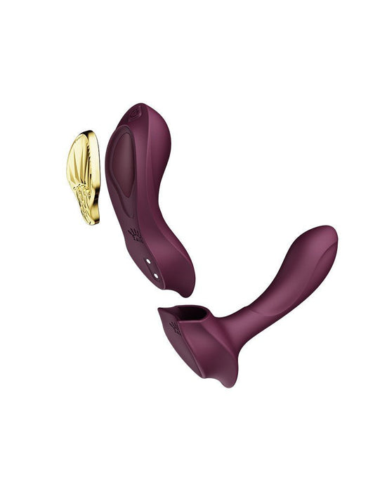 ZALO Tragbarer Panty-Vibrator (für Unterhosen) mit Fernbedienung - lila
