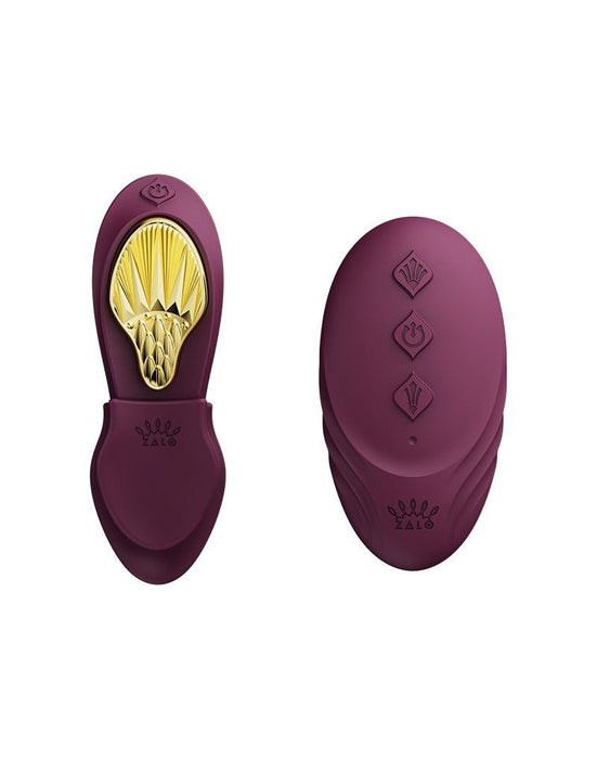 ZALO Tragbarer Panty-Vibrator (für Unterhosen) mit Fernbedienung - lila