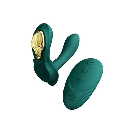 ZALO Wearable Panty Vibrator (pour les caleçons) avec télécommande - vert